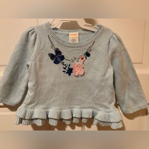 Gymboree baby girl’s flowers knitted sweater.Size 6-12 months.